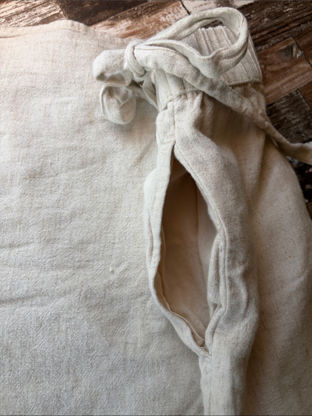 American Eagle Outfitters Cream Wrap Skort with Side Tie - Picture 6 of 8